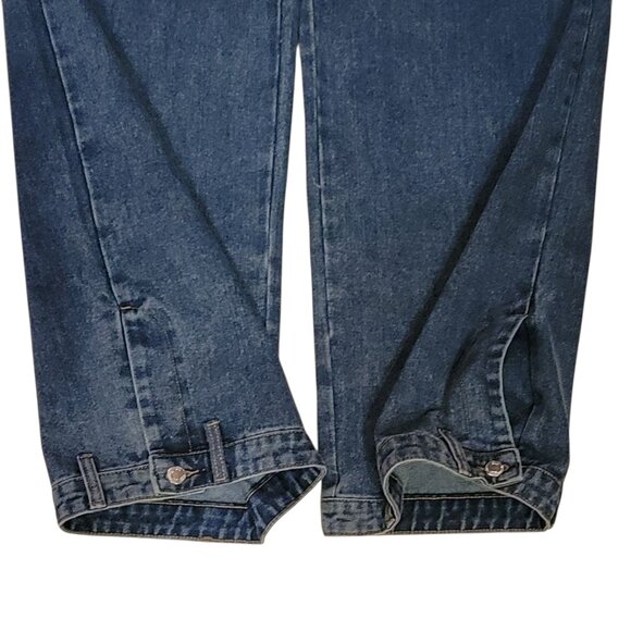 PrettyLittleThing Mid Blue Wash Waistband Detail Hem Baggy High Waist Jean NEW - Picture 7 of 15